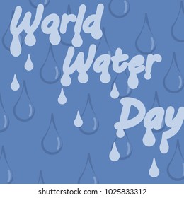 Seamless pattern consisting of drops. World water day.