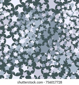 Seamless pattern consisting of five-rays stars. Fashionable camouflage. Designed for wallpapers, 3d models, textiles, design.