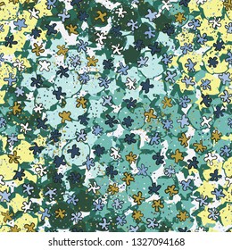 Seamless pattern consisting of hand-drawn blots arranged on an abstract background.