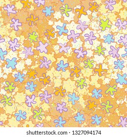 Seamless pattern consisting of hand-drawn blots arranged on an abstract background.