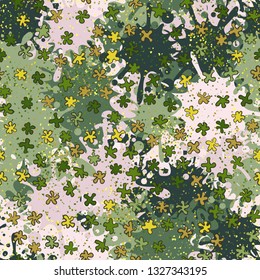Seamless pattern consisting of hand-drawn blots arranged on an abstract background.