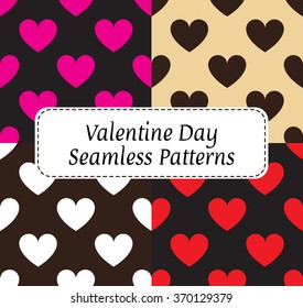 The seamless pattern consisting of hearts for decoration of packings and booklets for St. Valentine's Day.Fabric print design concept.Design concept for invitation, greeting cards.