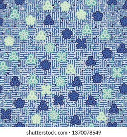Seamless pattern consisting of looped shapes, with a background texture. Easy editing.
