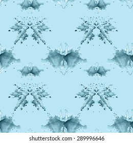 seamless pattern , consisting of a modified watercolor blots depicting Rorschach