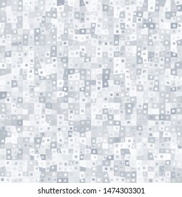 Seamless pattern consisting of multi-colored obliquely cut squares with a scattering of small variegated quadrates. Unusual blue fashionable camouflage.