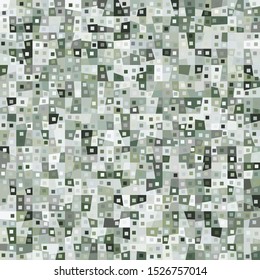 A seamless pattern consisting of multi-colored obliquely sliced pixels with a scattering of small squares. Unusual fashionable camouflage.