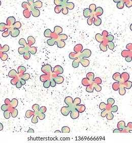 A seamless pattern consisting of painted roughly mottled blots, with a background texture.
