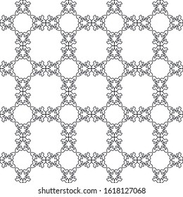 A seamless pattern consisting of repeating shapes. Simple pattern for the background. Black-white. Geometrically correct.