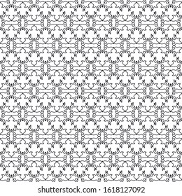 A seamless pattern consisting of repeating shapes. Simple pattern for the background. Black-white. Geometrically correct.
