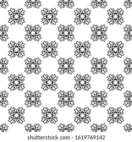 A seamless pattern consisting of repeating shapes. Simple pattern for the background. Black-white. Geometrically correct.