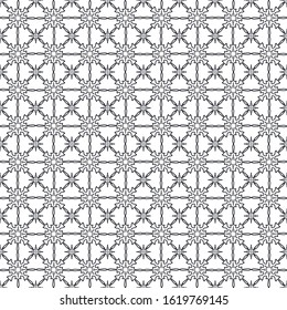 A seamless pattern consisting of repeating shapes. Simple pattern for the background. Black-white. Geometrically correct.