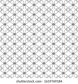 A seamless pattern consisting of repeating shapes. Simple pattern for the background. Black-white. Geometrically correct.