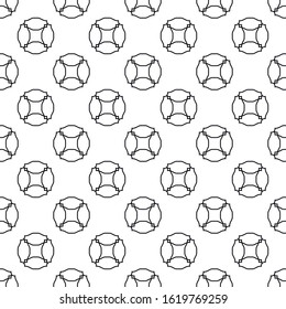 A seamless pattern consisting of repeating shapes. Simple pattern for the background. Black-white. Geometrically correct.