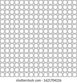 A seamless pattern consisting of repeating shapes. Simple pattern for the background. Black-white. Geometrically correct.