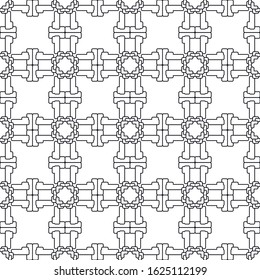 A seamless pattern consisting of repeating shapes. Simple pattern for the background. Black-white. Geometrically correct.