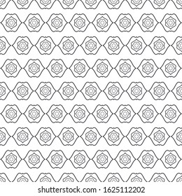 A seamless pattern consisting of repeating shapes. Simple pattern for the background. Black-white. Geometrically correct.