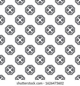 A seamless pattern consisting of repeating shapes. Simple pattern for the background. Black-white. Geometrically correct.