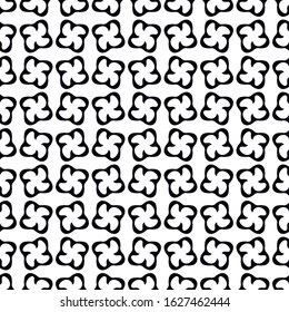 A seamless pattern consisting of repeating shapes. Simple pattern for the background. Black-white. Geometrically correct.