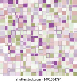 Seamless pattern consisting of scraps of squares with a stroke. Pleasant color combinations. Chaos.