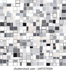 Seamless pattern consisting of scraps of squares with a stroke. Pleasant color combinations. Chaos.