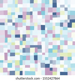 Seamless pattern consisting of scraps of squares. Pleasant color combinations. Chaos.
