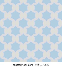 Seamless pattern consisting of six-pointed stars of blue color on a gray background.