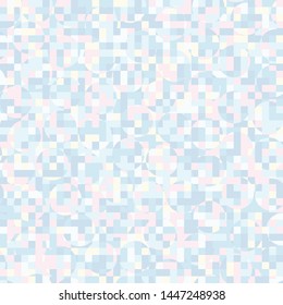 Seamless pattern consisting of small squares painted in pale colors. The figure shows the circles.