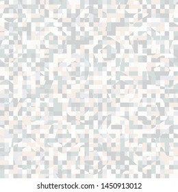 Seamless pattern consisting of small squares painted in pale colors. The figure shows rounded pentagons.