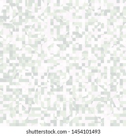 Seamless pattern consisting of small squares painted in pale colors. The figure shows rounded pentagons.