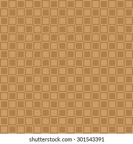 Seamless pattern consisting of squares in a caramel brown.