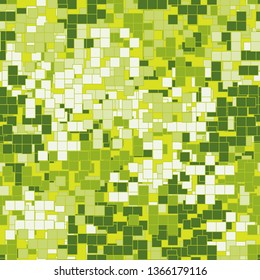 Seamless pattern consisting of squares with strokes. Shades of green. Editable.