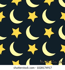 seamless pattern consisting of stars and months