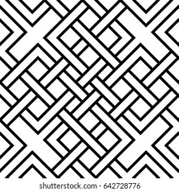 Seamless pattern consisting of the symbol of an endless knot