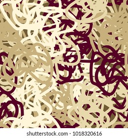 A seamless pattern consisting of tangled filaments of different colors.
City camouflage.