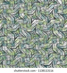 A seamless pattern consisting of translucent overlapping color spots with translucent contours.
Against the background of a texture made of four-beam oblique stars.