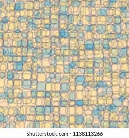 A seamless pattern consisting of translucent overlapping color spots with translucent contours.