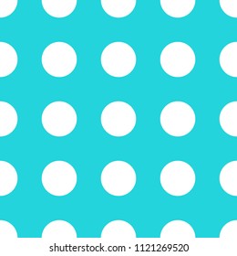 seamless pattern consisting of white circles on a turquoise background