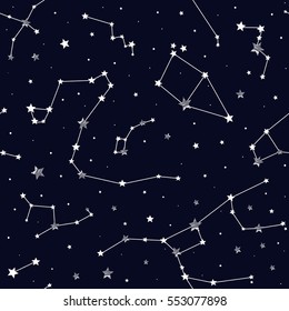 Seamless pattern of constellations.