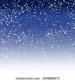 Seamless pattern with constellations sparkling stars. Starry sky. Infinite galaxy. Light in space. Vector background.