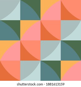 patrón impecable. Ilustraciones vectoriales modernas y modernas. fondo de cuadrícula. Colores pasteles. vector