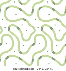 seamless pattern with continious endless line. Creative minimalist style art symbol collection for children or party celebration with modern shapes.  Abstract cute delicate pattern