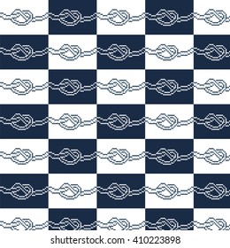 Seamless pattern - continuous nautical knots