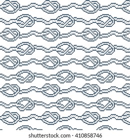 Seamless pattern - continuous nautical knots