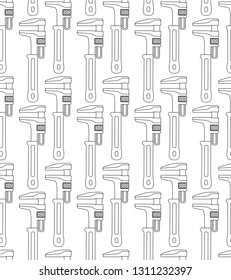 Seamless pattern of the contour adjustable wrench tool