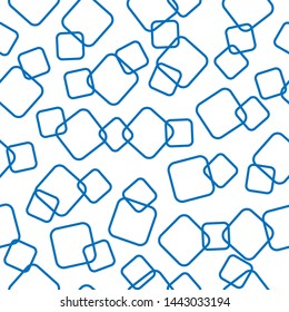 Seamless pattern. The contours of the intersecting squares. Ideal for textiles, packaging, paper printing, simple backgrounds and textures.