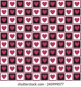 seamless pattern with contrasting hearts. EPS10 vector file organized in layers for easy editing. 