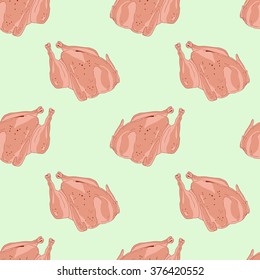 Seamless pattern for cooking fried chicken