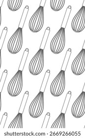 Patrón sin fisuras de un utensilio de batidor de cocina