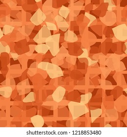 Seamless pattern. Copper camouflage with grille. Editable.