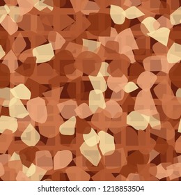 Seamless pattern. Copper camouflage with grille. Editable.